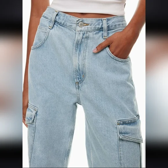 Agolde minka cargo jeans in realm 26 NWT - Picture 3 of 16